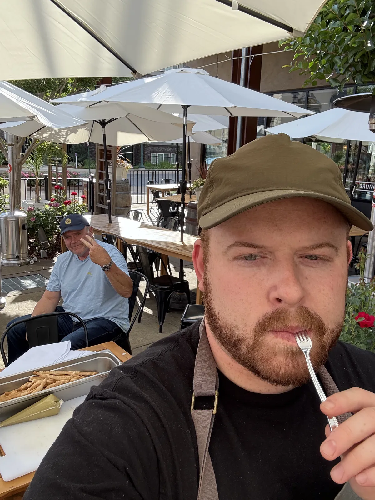 Guests on the patio at El Dorado Hills Town Center on a sunny afternoon